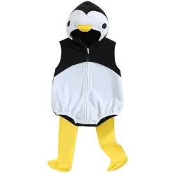 Umorden 2 stks/set Kleine Pinguïn Kostuum voor Baby Baby Jongens Meisjes Halloween Kostuums Capuchon Romper + Kousen 6M 9M 12-18M