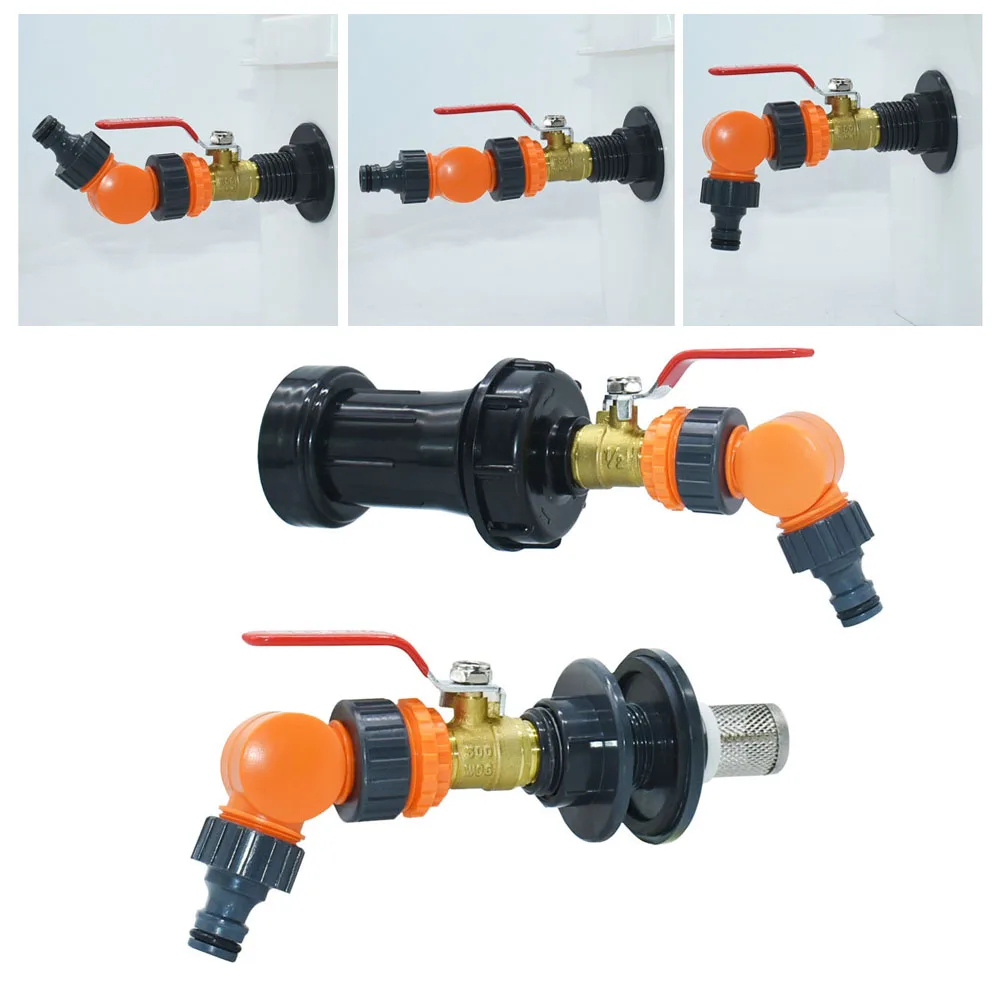 1000L IBC Water Tank Rain Bucket Tap Connector S60 16mm Nipple Tank Tap Adapter Faucet Brass Valve Hose Quick Connector