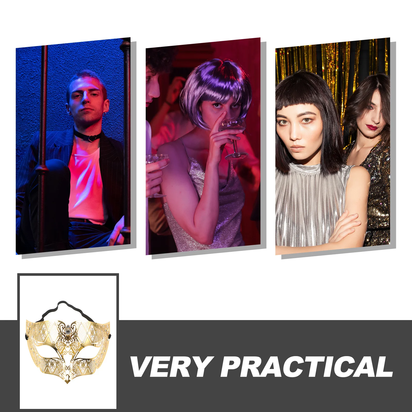 

Masquerade Party Mask Rhinestone Half Face Metal Mask Dazzling Cosplay Carnival Halloween Party Decor Rhinestone Metal Mask,