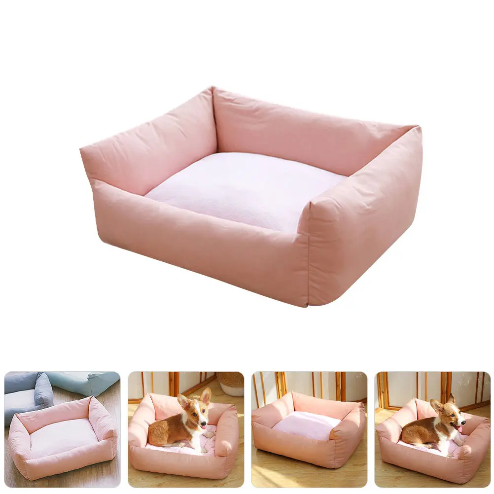 

Warm Comfortable Pet Bed Cotton Material Removable Washable Sleep Pad for Puppy Cat Small Dog Non-Slip Cooling Summer Dog Nest
