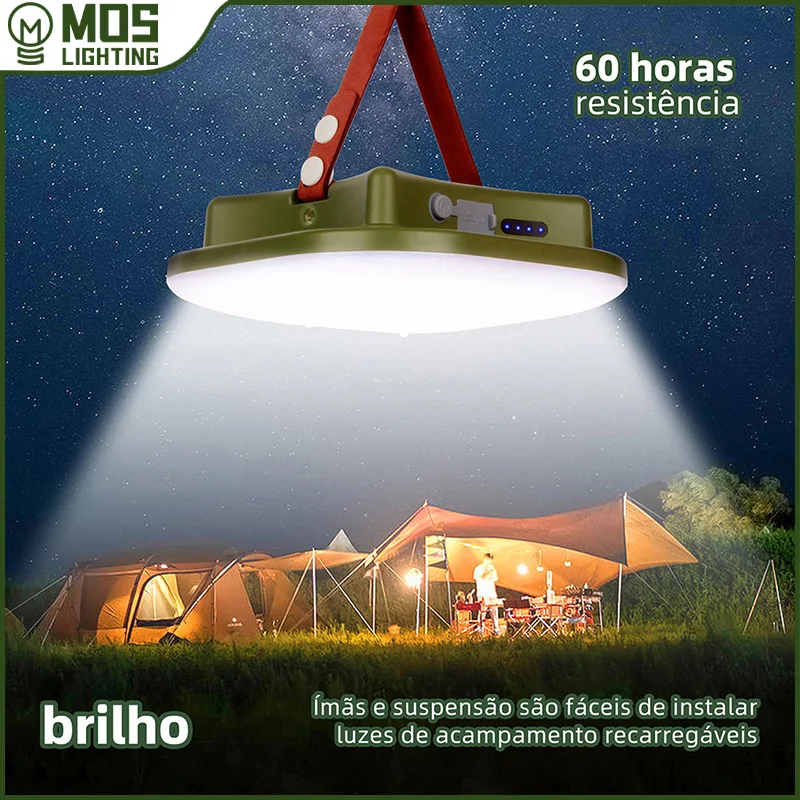 moslighting-充電式ledキャンプライト強力なライト、マグネットズーム、ポータブルトーチ、テントライト、緊急作業メンテナンス、13500mah、80w