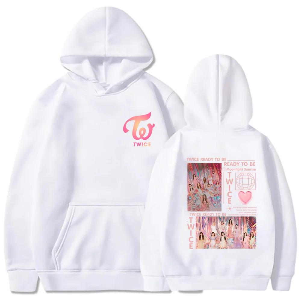 Kpop Twice Moonlight Sunrise 2023 Tour Hoodie Korean Style Y2K Winter Warm Hoody Coats Harajuku Fashion Women Sweatshirts