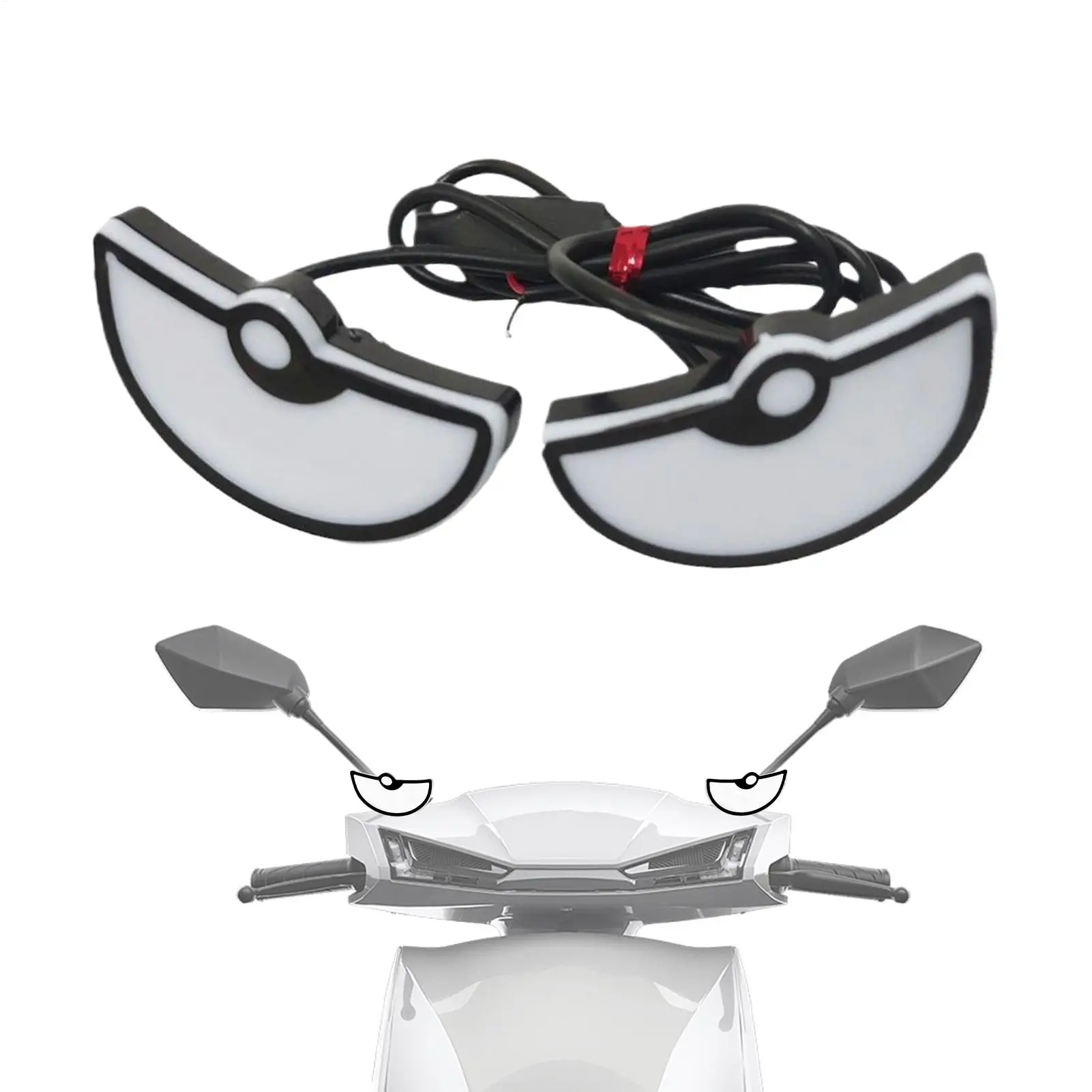 

Head Lights For Car Bright 2-Piece Dynamic Lighting Car Windshield LED Eye Lights For Truck RV SUV Sedan Window Windshield Night