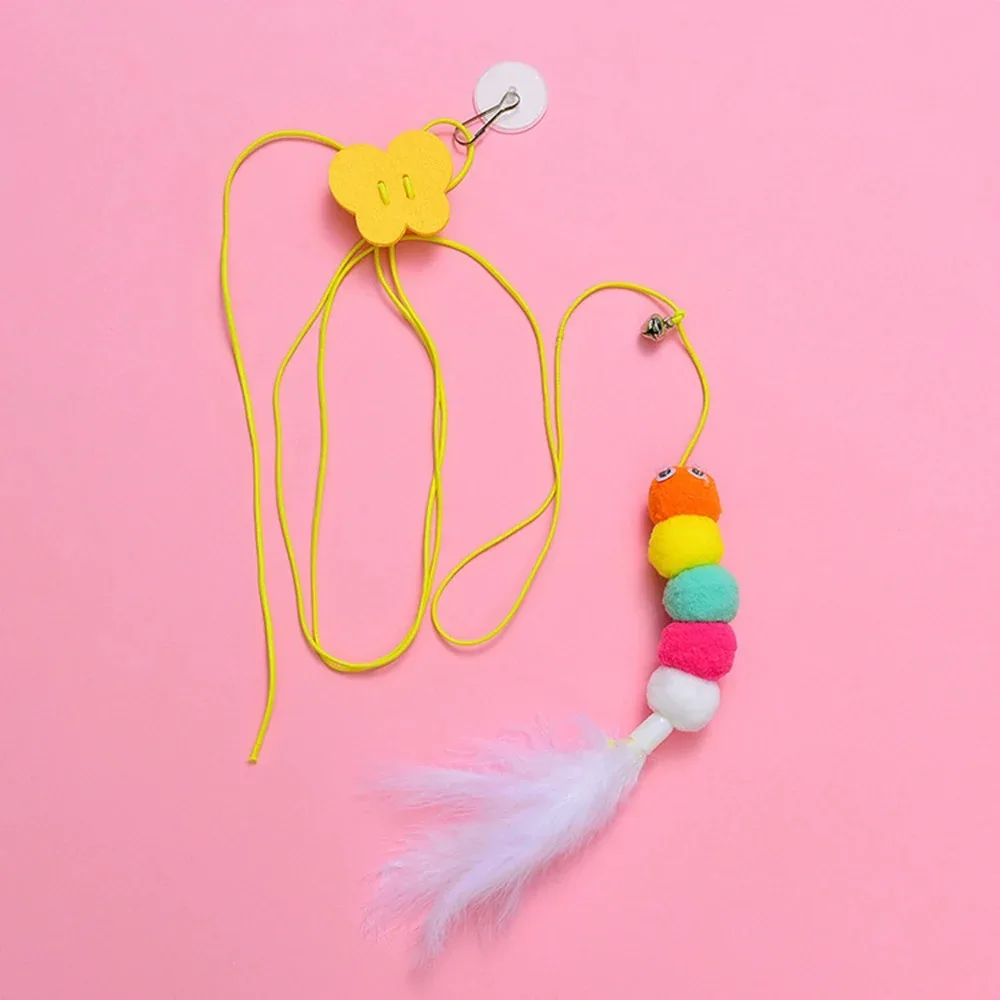Pet Cat Toys Funny Stick Kitten Self -hi Elastic Rope Dragonfly Shape Feather Bell Teasing Stick Hanging Swing Thousands image 3