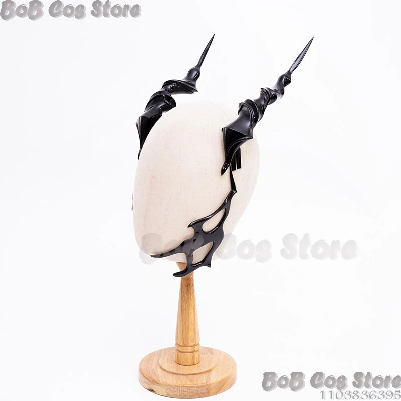 Amor y espacio profundo Sylus máscara de cuerno de dragón juego a escala Cosplay QinChe dragón negro Prop Abyssal Splendor hombres Halloween personalizado