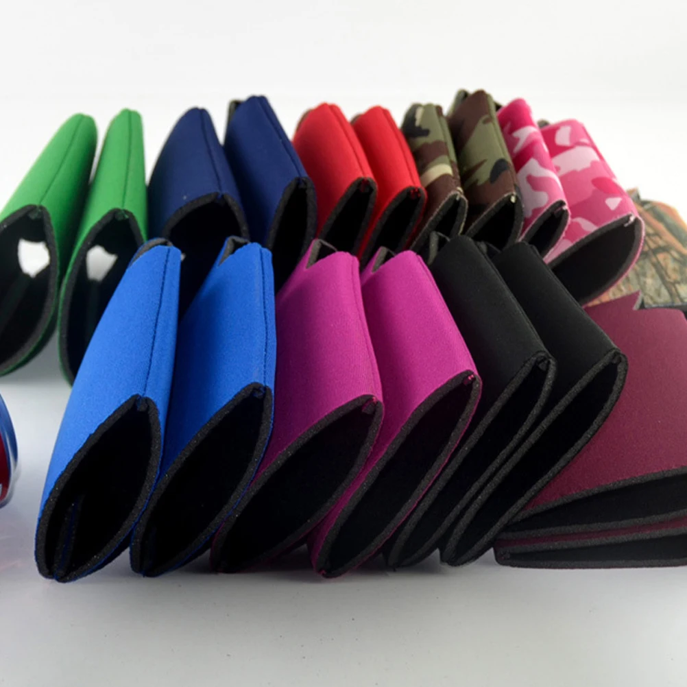 

20pcs Can Sleeve Bottle Covers Drink Holder for Outdoor Neoprene Neoprene Cup Cover Cold Reusable Foldable 10 Colors Mug