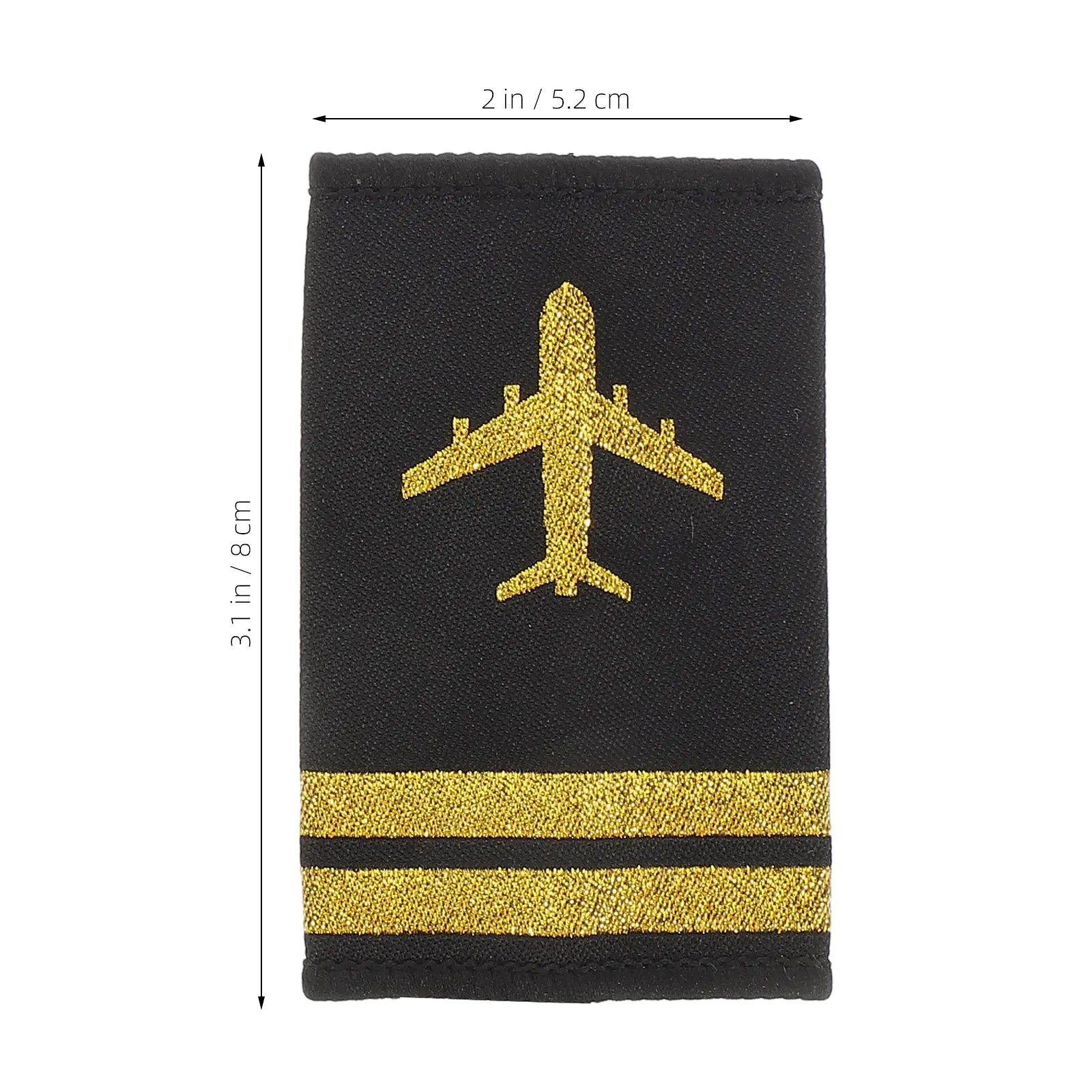 1Pair Pilot Shoulder Epaulets Refined Texture Professional Aviation Uniform Bars for Captain Cosplay Party Accessory