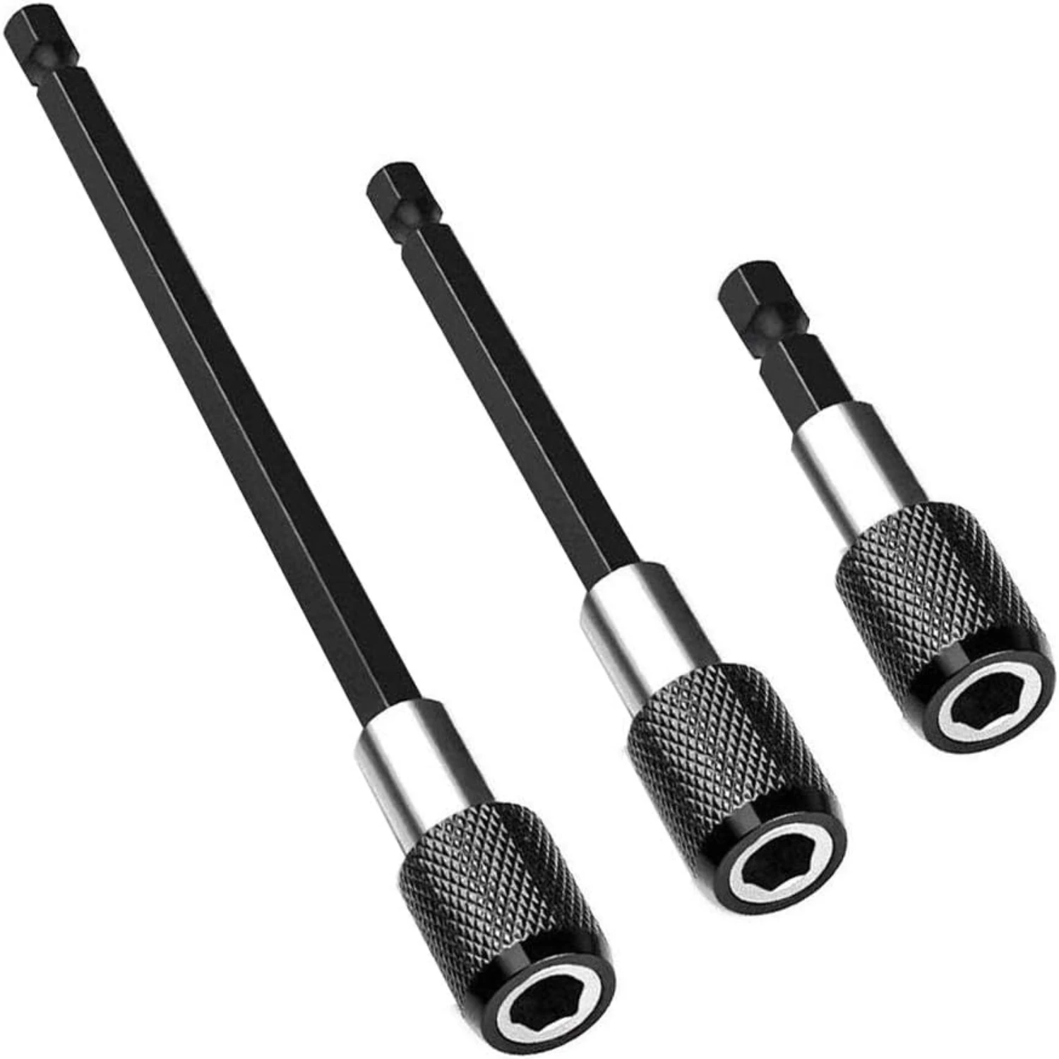 

Легкая установка Комплект удлинителей ударной отвертки с быстроразъемным магнитным держателем сверл - 3 шт. 1/4 дюйма с шестигранной головкой