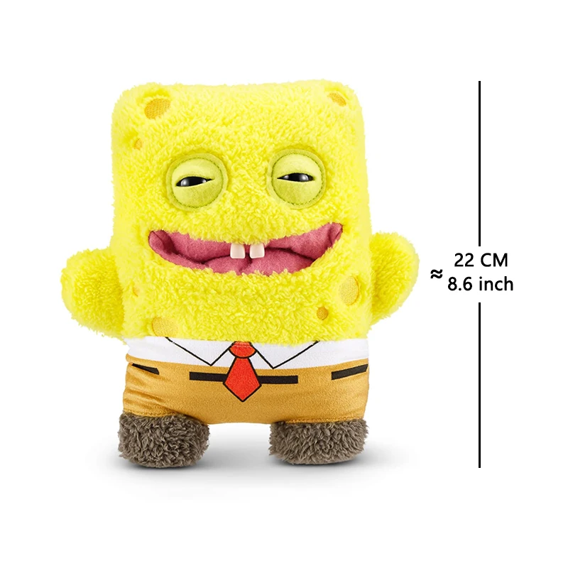 ZURU Fuggler سبونجبوب ألعاب من نسيج مخملي لطيف مضحك باتريك ستار الحيوانات المحشوة لينة بلوشيز الأسنان الوحش دمية ألعاب أطفال عيد ميلاد