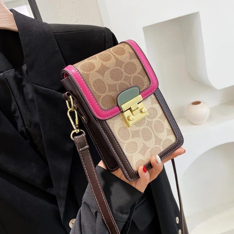 

Women's Luxury Shoulder Bag 2026 New Fashionable Color Contrasting Mobile Phone Bag Ins Versatile and Stylish Crossbody Bag