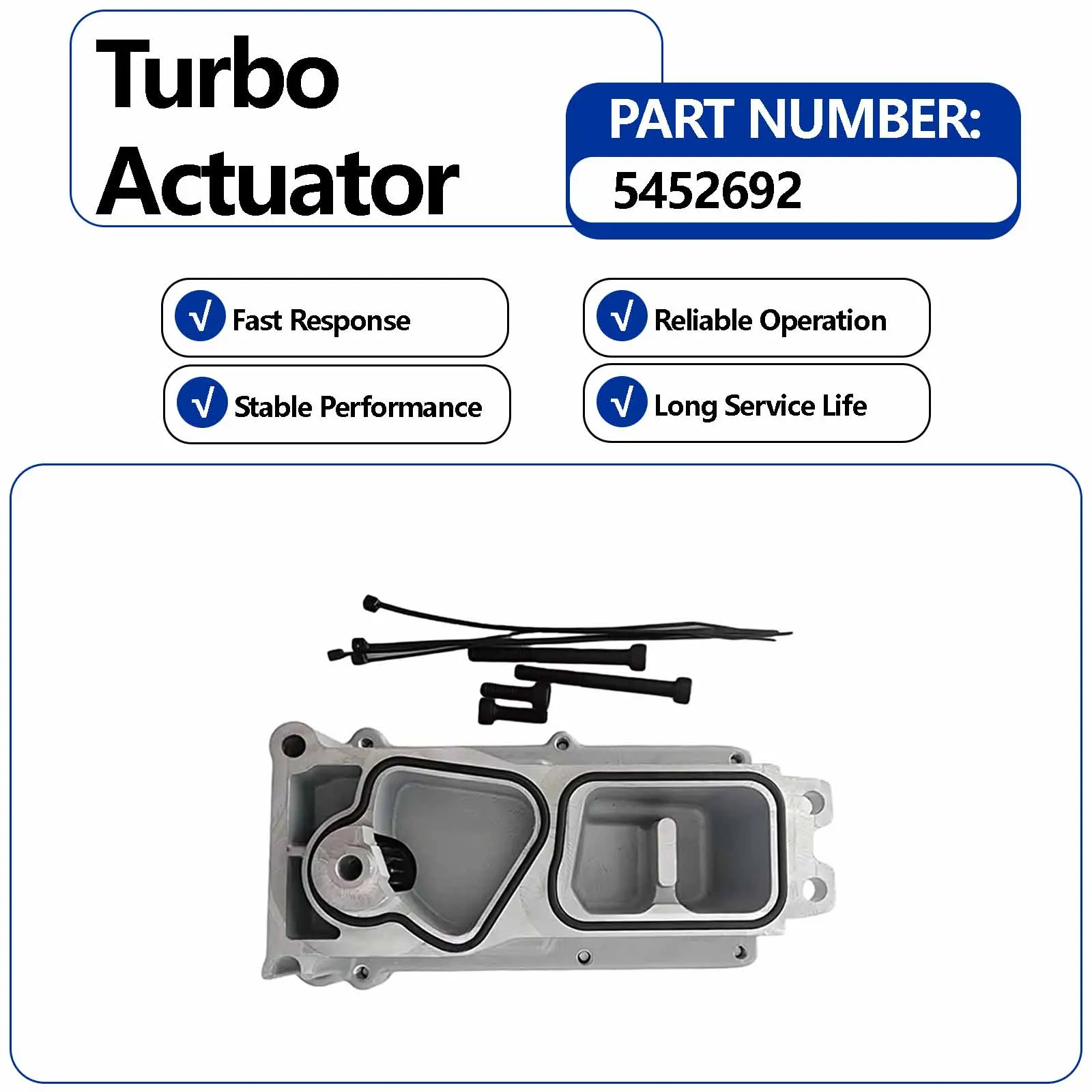12V Turbo Eletronic Actuator PN-5452692 5555542 For Cummins ISB 6.7 Engine HE300 Series (With cooling water holes)