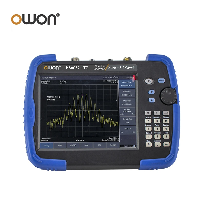 

Ручной анализатор спектра Owon HSA032 Диапазон частоты 9 кГц-3,2 ГГц Пропускная способность 10 Гц-3 МГц Тестирование электромагнитных помех + комплект отслеживания 3,2 ГГц HSA032TG