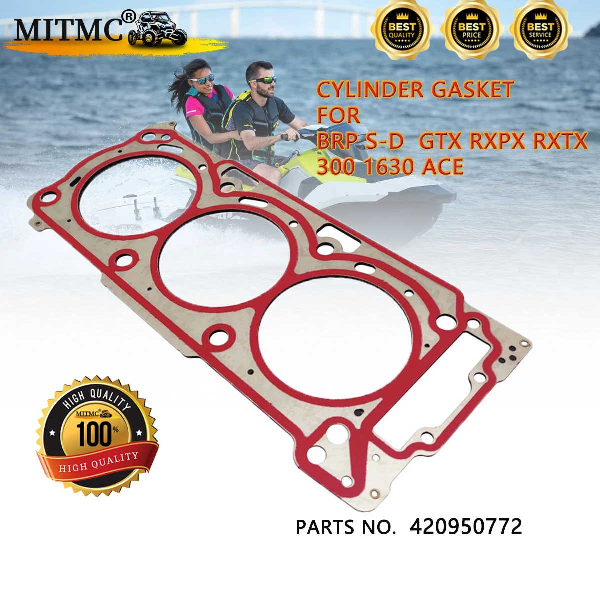 

Cylinder gasket For BRP S-D GTX RXPX RXTX 300 1630 ACE 420950772