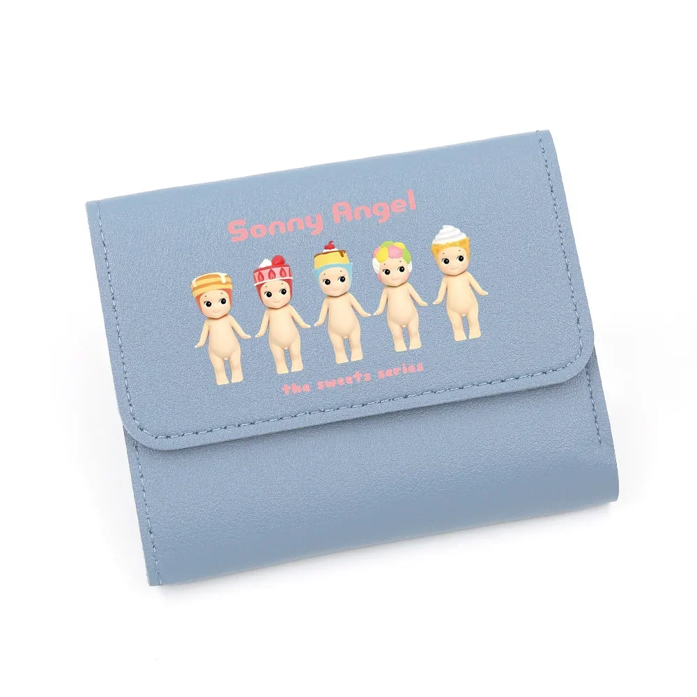 Cute Sonny Angel  Women's Short Wallets PU New Wallet Female Flower Zero Wallet Mini Coin Clip Bag Multi Card Bag Money Clip