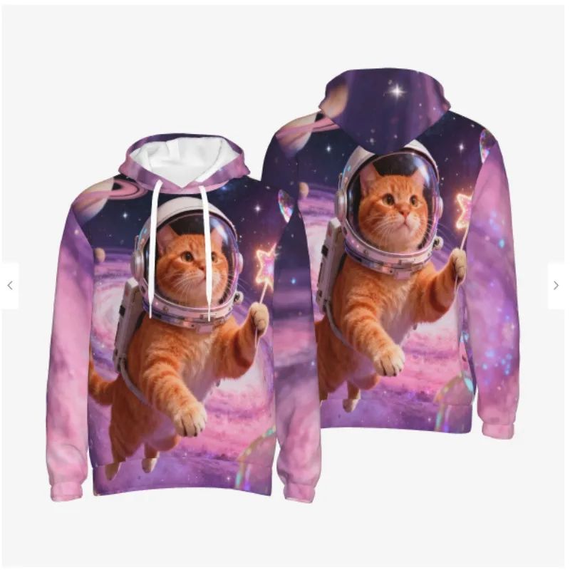 

Planet Universe Kitten 3D Printed Cute Entertainment Hoodie Sporty Autumn and Winter Casual Men's and Women's Hoodie
