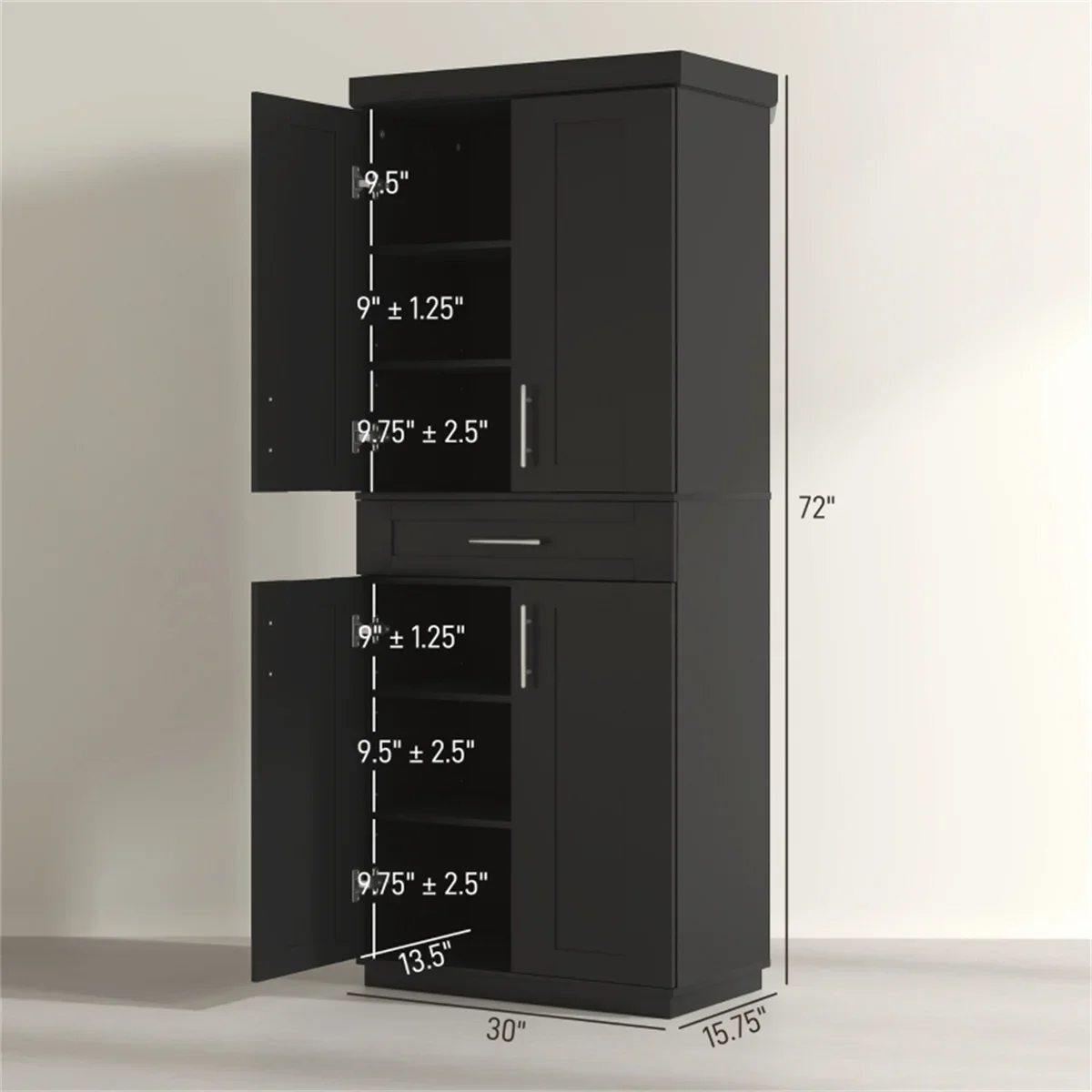 Kitchen locker black drawer