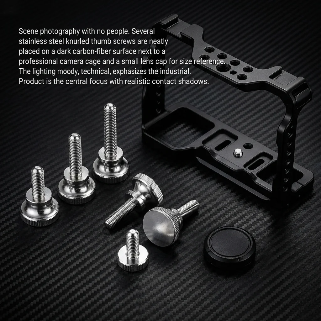 Stainless Steel Knurled Thumb Screws M2-M6 Hand Grip Knob Bolts 3-35mm Length for DIY Car Computer Assembly