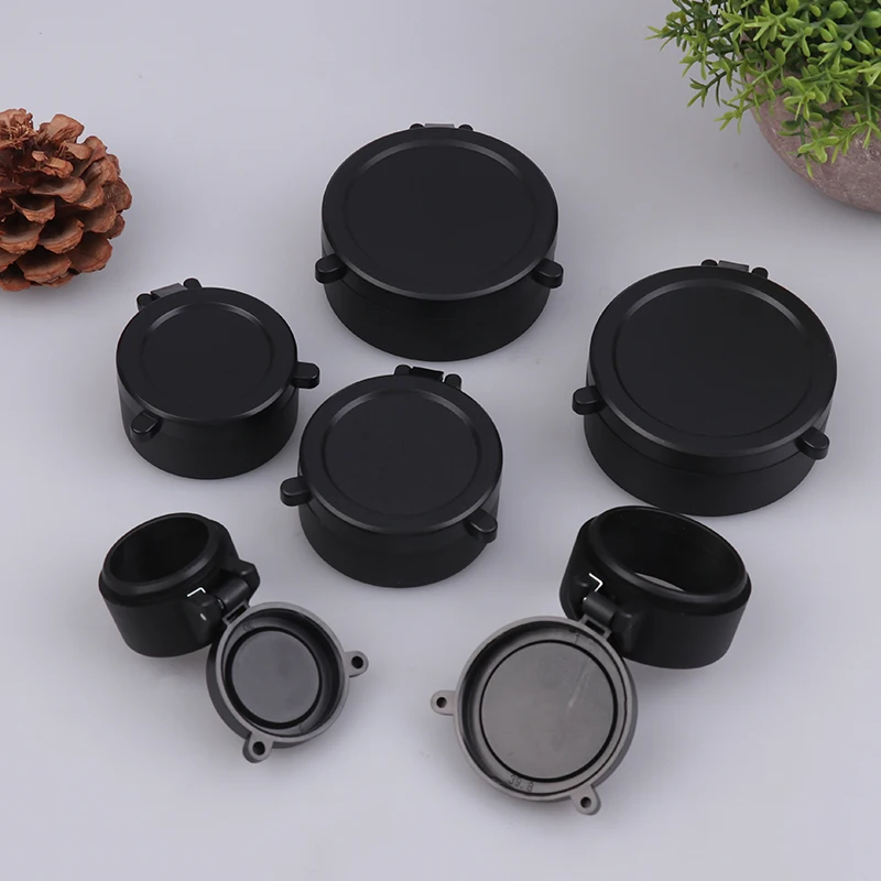 Rifle Scope Lens Cover Spring Up Quick Flip Openning Lens Dustproof Cover Telescope Cap For 30-64MM Caliber Hunting Riflescopes