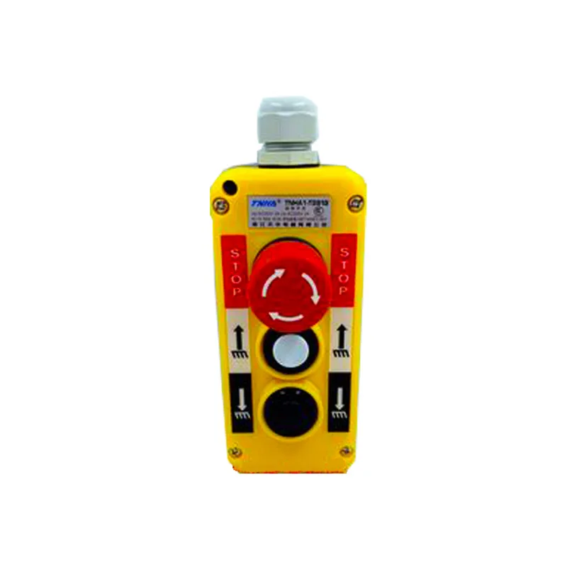 Electric Crane Remote Control Push Button Emergency Stop Switch Rainproof UP Down Hoist Switch Wear-resistant Durable