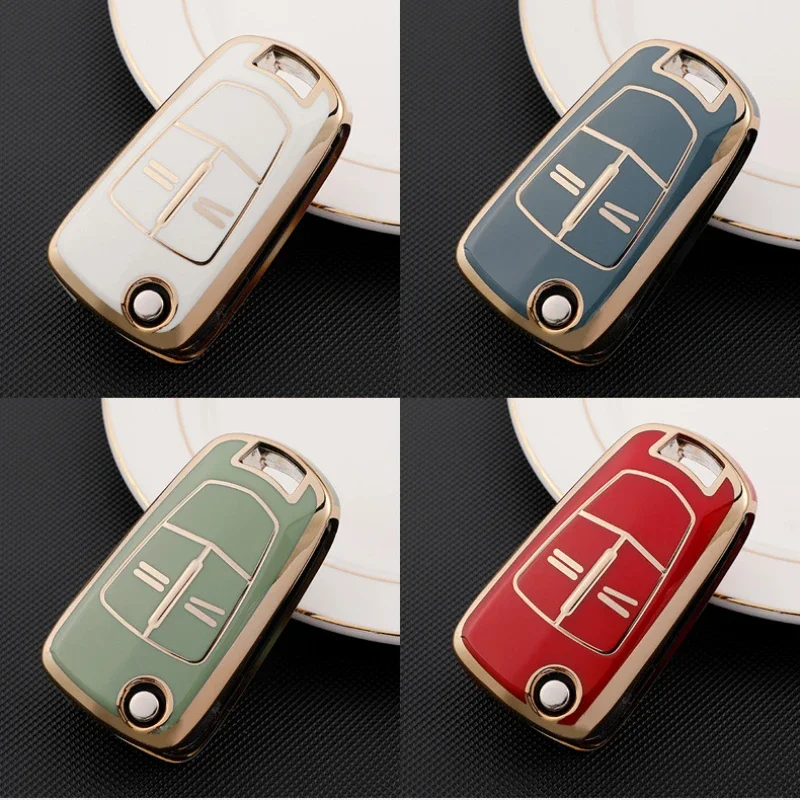 Fashion TPU Car Flip Key Case Cover Shell Fob For Vauhxall Opel Astra H Corsa D Insignia Vectra Zafira Signum Car Accessories