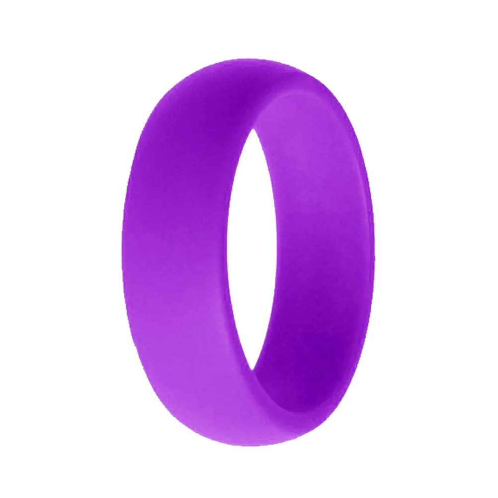 10pcs 8mm Silicone Rings Rainbow and Candy Wedding Ring 10 Mixed Colors for Women Men 10 Number - Image 5