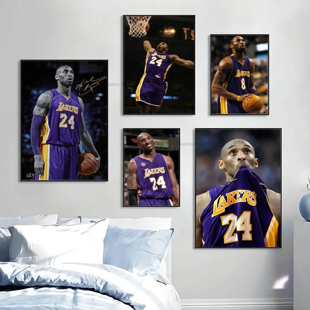 Basketball Star Kobe bryant Poster High quality poster paper waterproof sticker home living room bar wall decoration sticker