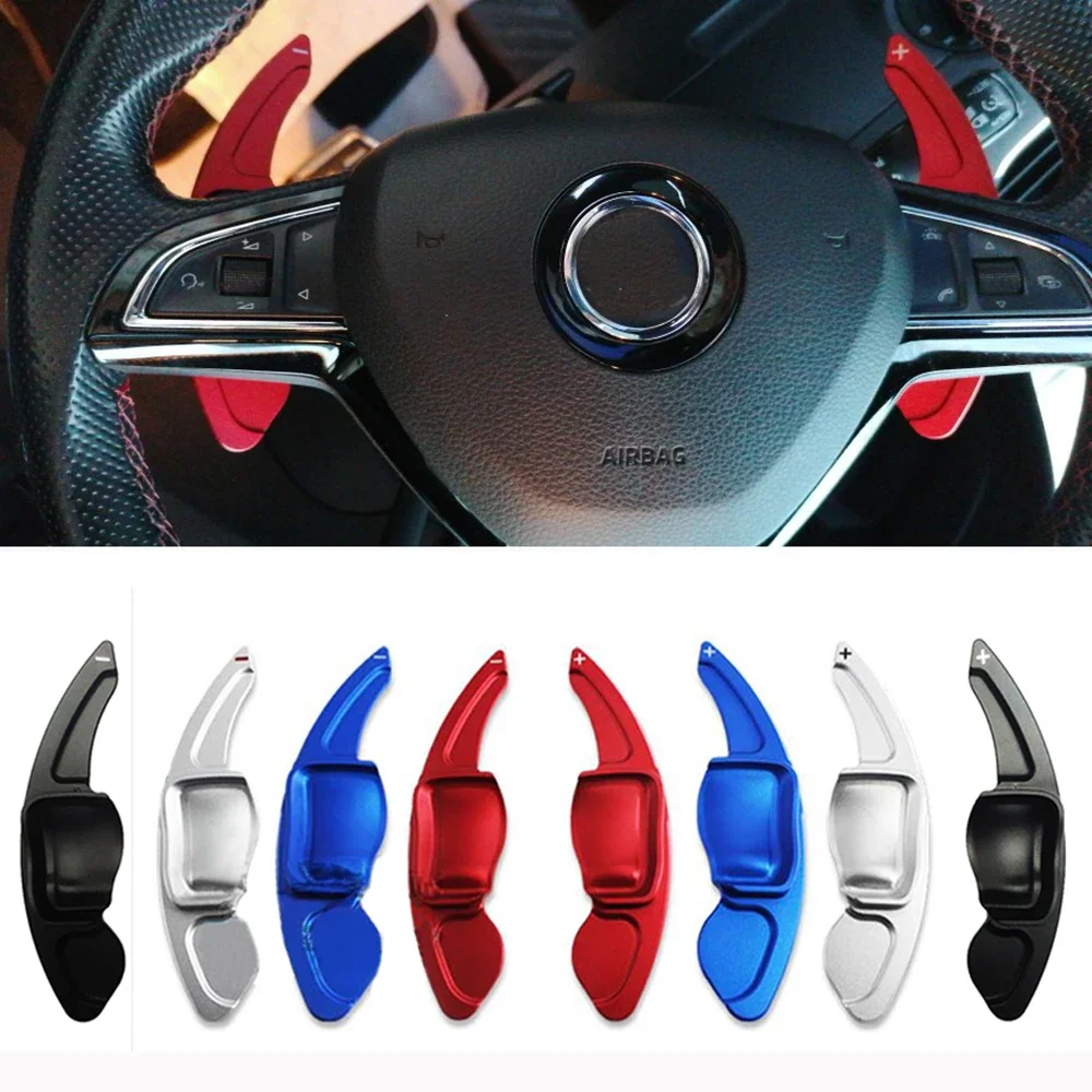 

For Skoda Octavia A7 MK3 5E RS VRS Superb B8 Scala Karoq Kodiaq Car Steering Wheel Shift Paddle Extend Shifters Sticker DSG Gear