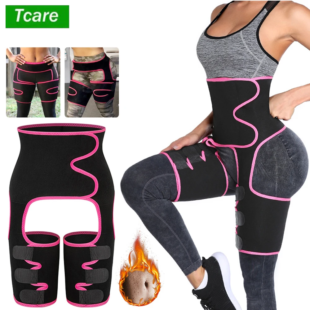 

Tcare 3-in-1 Sweat Slim Hip Raise Trimmer Waist and Thigh Trainer Leg Shaper Slender Slimming Shapewear Weight Loss Dropshipping