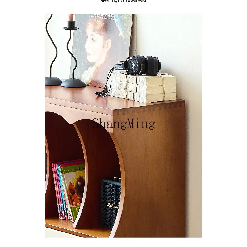 CL  wood full solid wood sofa living room bookshelf display bedroom storage cabinet