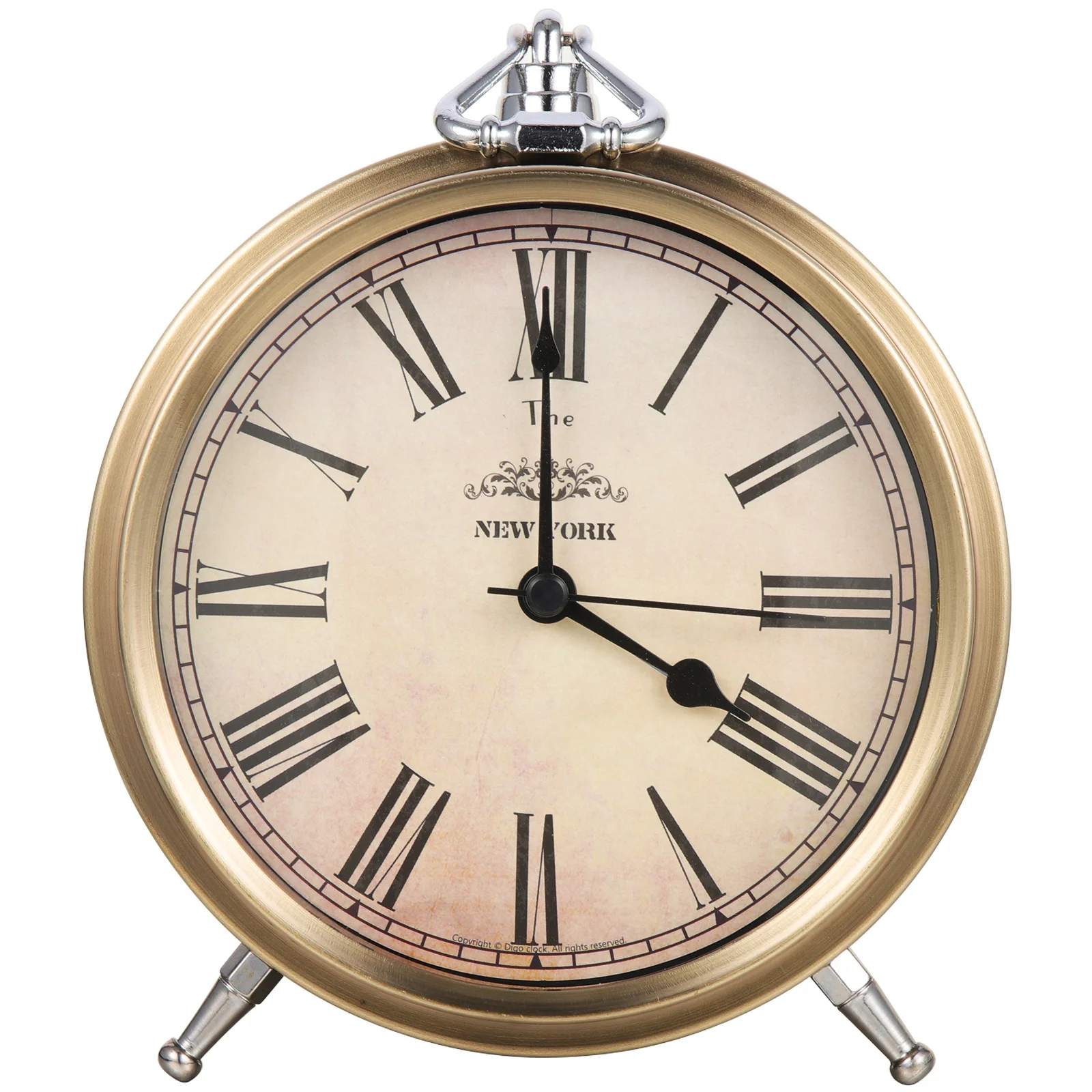 

Retro Alarm Clock with Super Quiet Design Desktop Clock for Bedroom Nightstand Kids Room Decor Stylish Household Timepiece