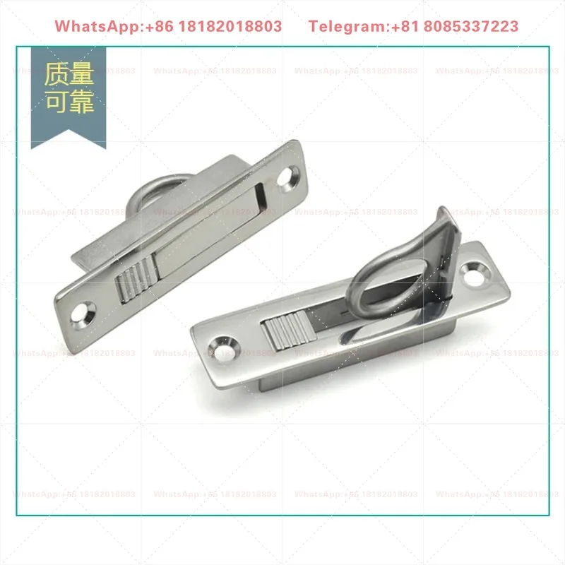 67-14 Embedded Marine Ring Handle Stainless Steel Polished Rotating Concealed Pull Handle Hardware Fitting
