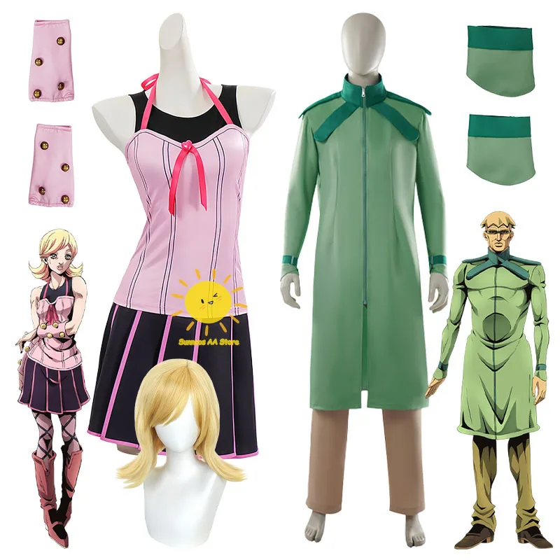 

Anime Steel Ball Run Cosplay Steven Steel Lucy Steel Cosplay Costume Tops Skirt Pants Gloves Halloween Carnival Cos Adult Unisex