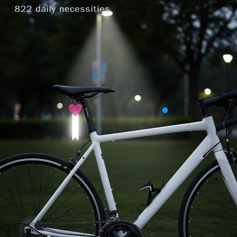 convenientErgonomic Bike Seat Cushion with Reflective Strip Heart Shaped PVC Tail Light for Long Distance Night Riding