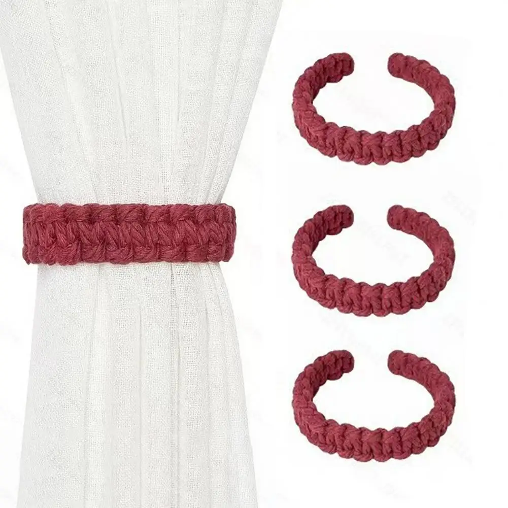 Stylish Bohemian Curtain Tassels Bohemian Curtain Tiebacks Hand Braided Cotton Linen Curtain Tiebacks Rustic Twisted for Windows