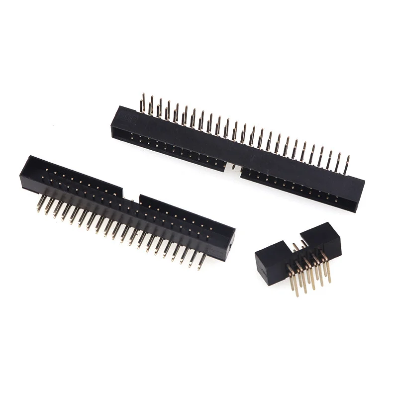 10PCS IDC/JTAG 2.0mm Pitch DC3 Male Pin PCB Header Connector 2*3/5/7/8/10/20P 26/30/34/40PIN Curved Needle Socket Box