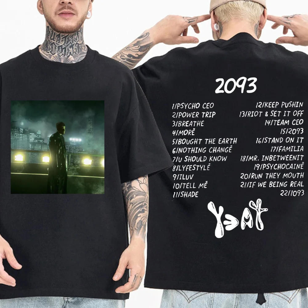 Yeat 2093 T-Shirts Unisex Harajuku O-Neck Short Sleeve Shirts Fans Gift