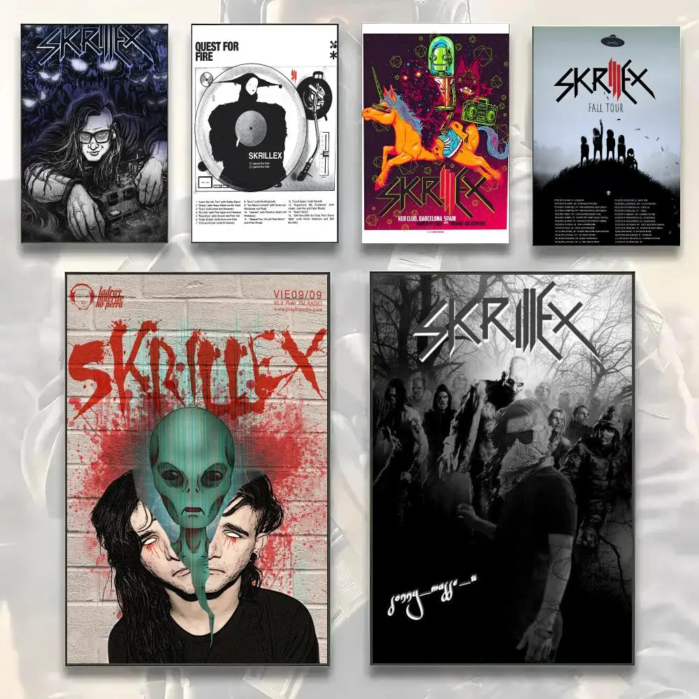 Rapper Singer s-Skrillex Painting Calligraphy Modern Canvas Wall Art Prints for Living Room Decor | Wall Decals