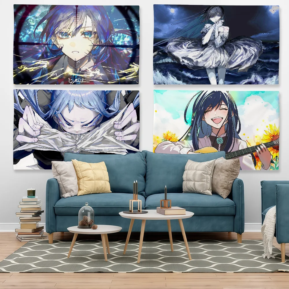 Singer Ado Anime Flag Tapestry Outdoor Party Bedroom Living Room Dormitory Decorative Themed Wall Hanging Banner Gift