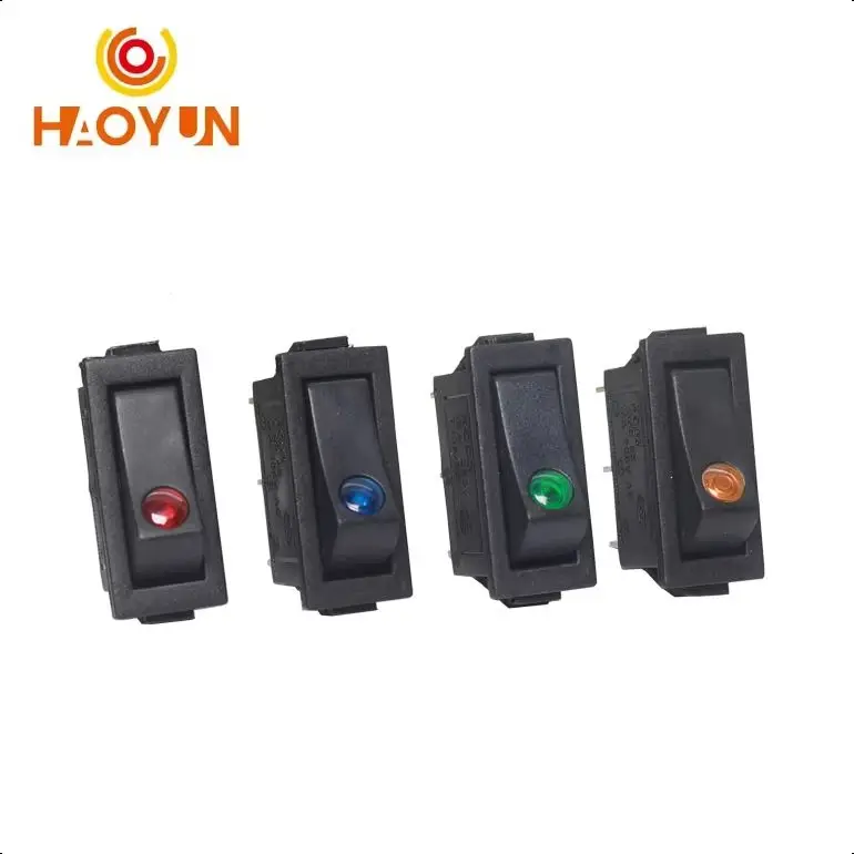 【5-2PCS】Rocker Switch Lighted KCD3 Rocker Switch On Off 3 Pin 2 Position Boat Rocker Switches 125V 250V AC SPST