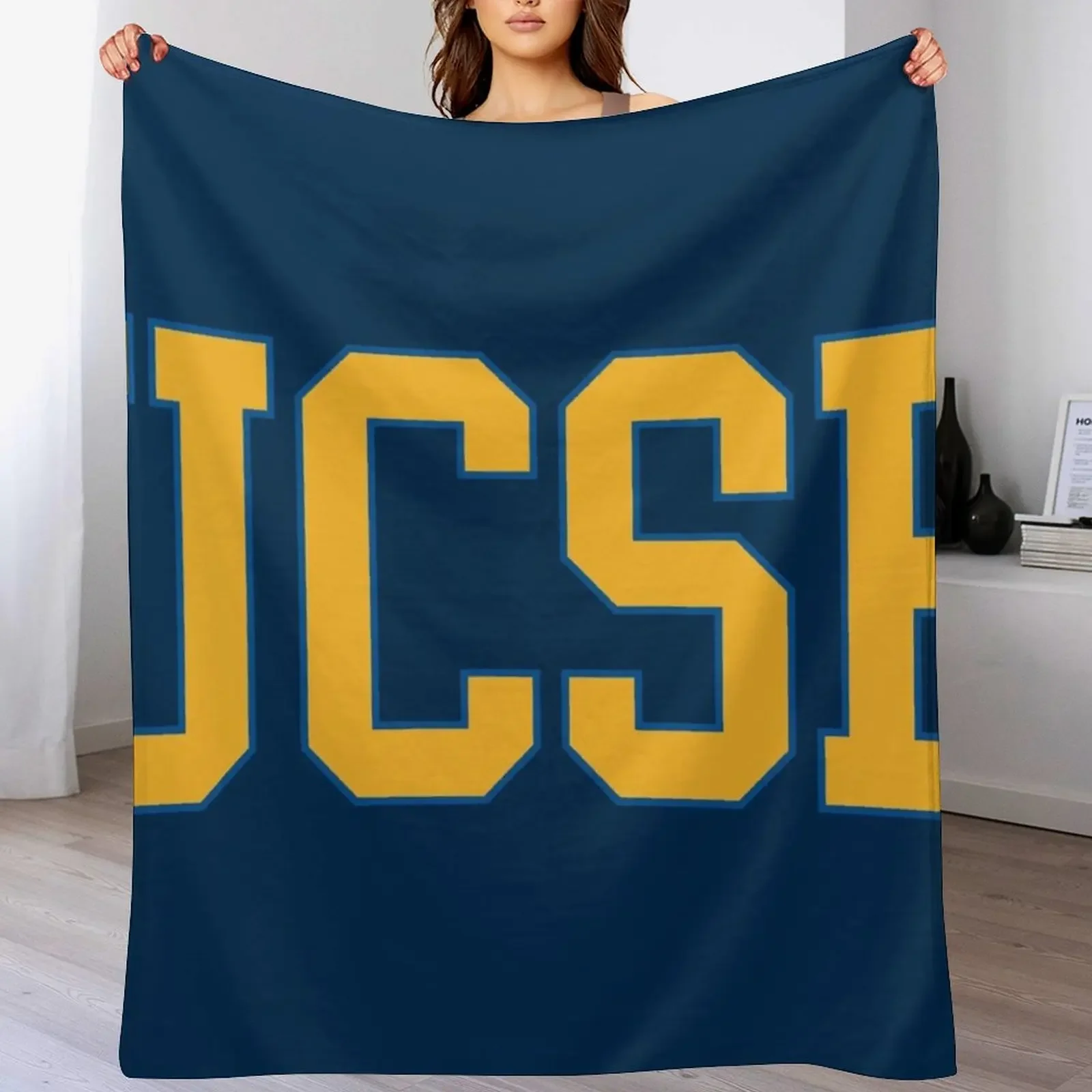 ucsb - college font Throw Blanket Decorative Sofa Luxury Hairys Blankets