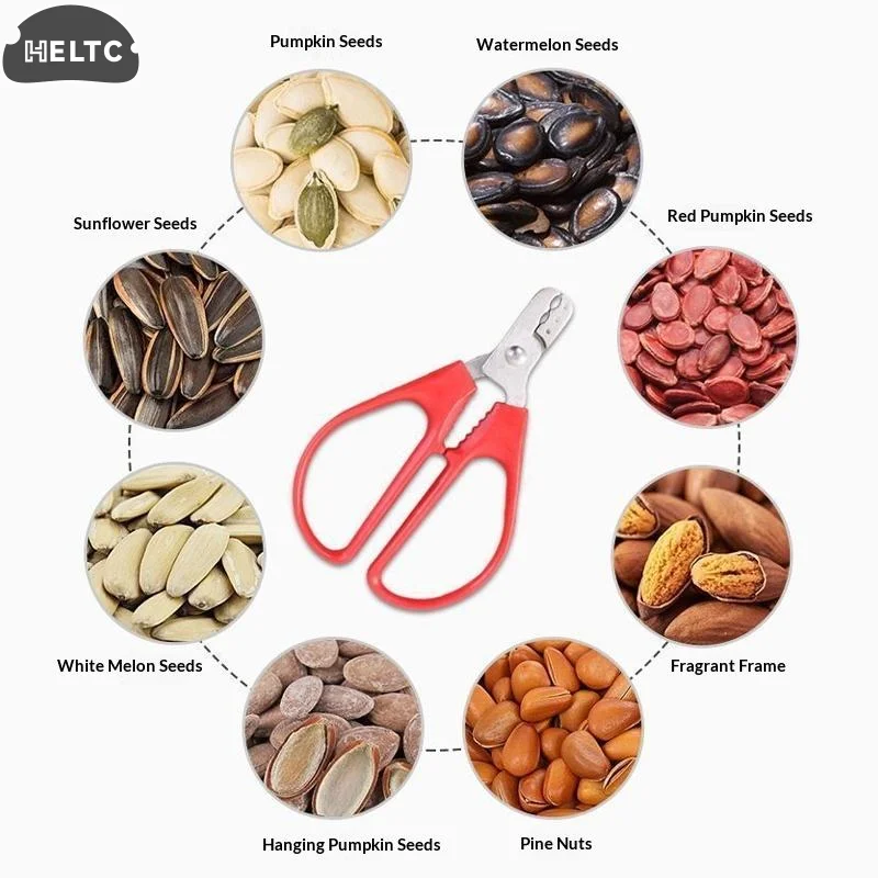 Stainless Steel Melon Seed Lazy Artifact Opener Nutcracker Nut Shell Cracker Seed Pistachio Sheller Peeling Pliers Kitchen Tool