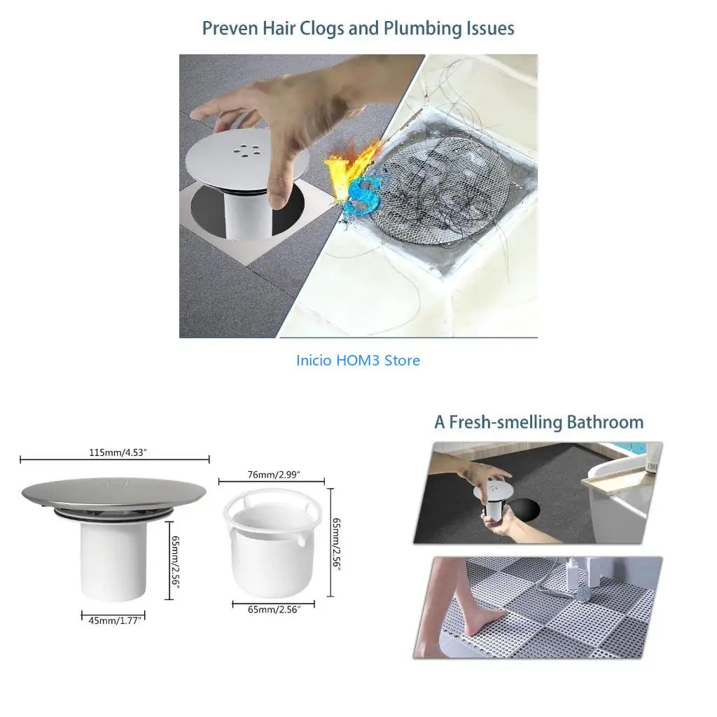 A5YD Plastic Sink Stopper Crackproofs Bathroom Drain Stopper Integrated Basket
