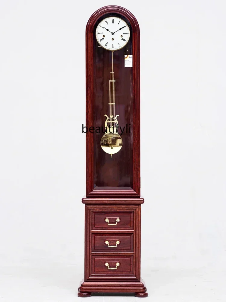 ss newChinese Style the Grandfather Clock Living Room Large Clock Retro Hermle Movement Mechanical Floor Clock