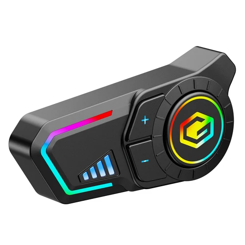 Imagen 1 del producto GEARELEC G1 casco de motocicleta auriculares Bluetooth llamada manos libres IPX67 impermeable 1000mAh auriculares altavoces estéreo HiFi luz RGB