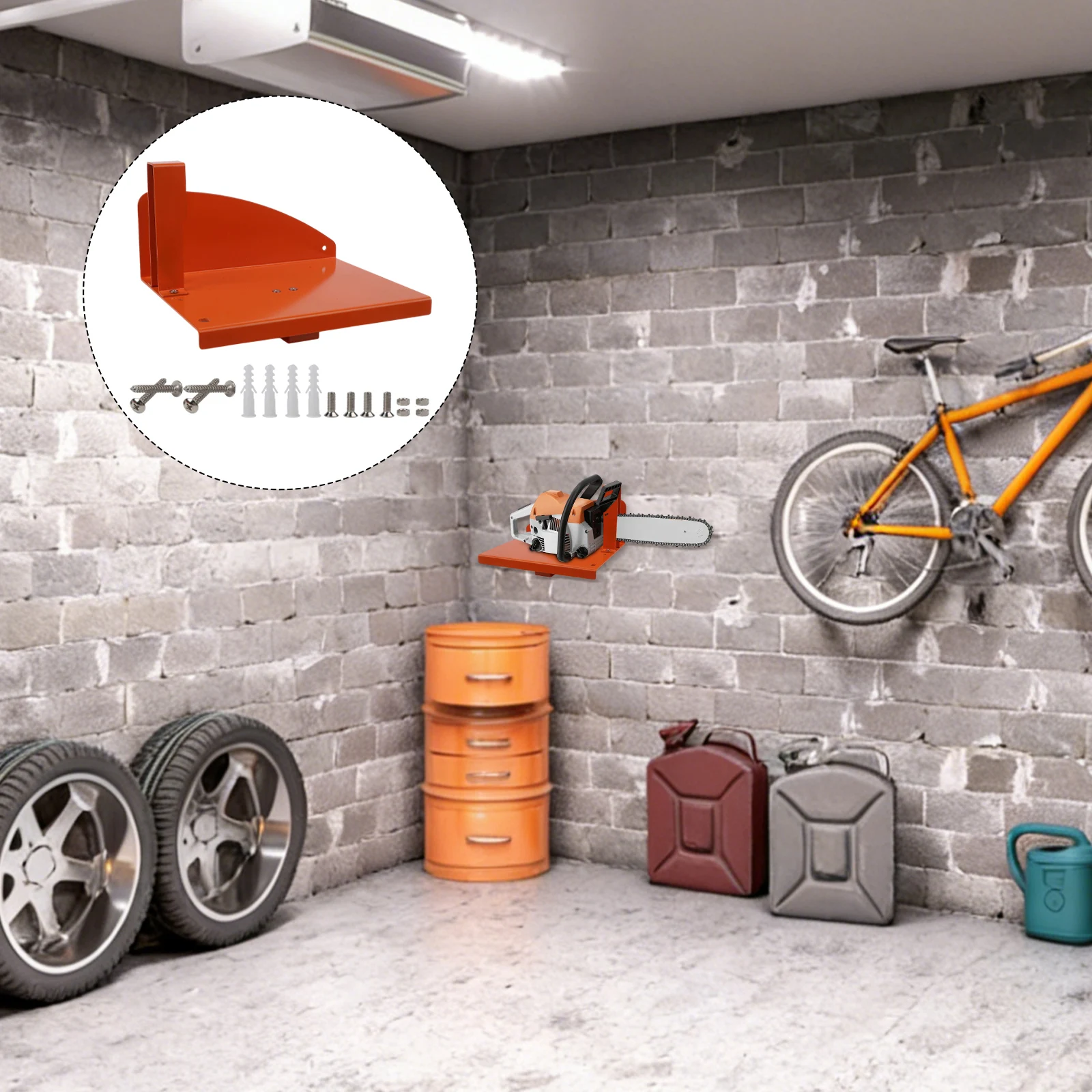 

Tool Organizer Tool Organizer Yellow Wall Mount Secure Chainsaw Storage Screwdriver Storage Adjustable Compatibility