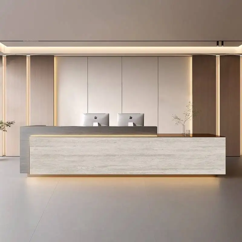 White Silver Reception Desks Vintage Boutique Modern Luxury Reception Desks Classic Drawers Recepcion Mostrador Office Furniture
