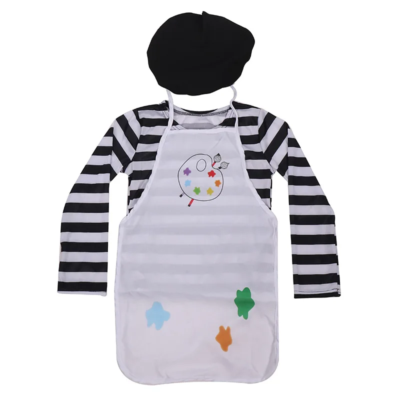 زي أداء الهالوين ملابس لعب الأطفال الممثلة الفنان الصغير الرسام المهنية شخصية لعب الأدوار الملابس