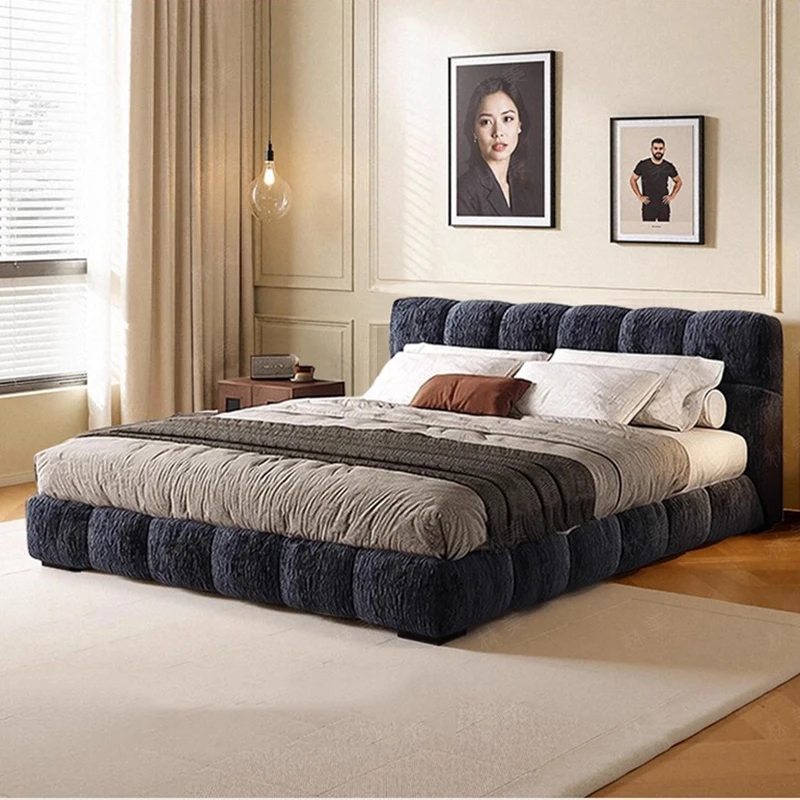 Double King Size Bed Sleeping Safe Space Saving Multifunctional Design Bed Massage Frame Letto Matrimoniale Unique Furniture