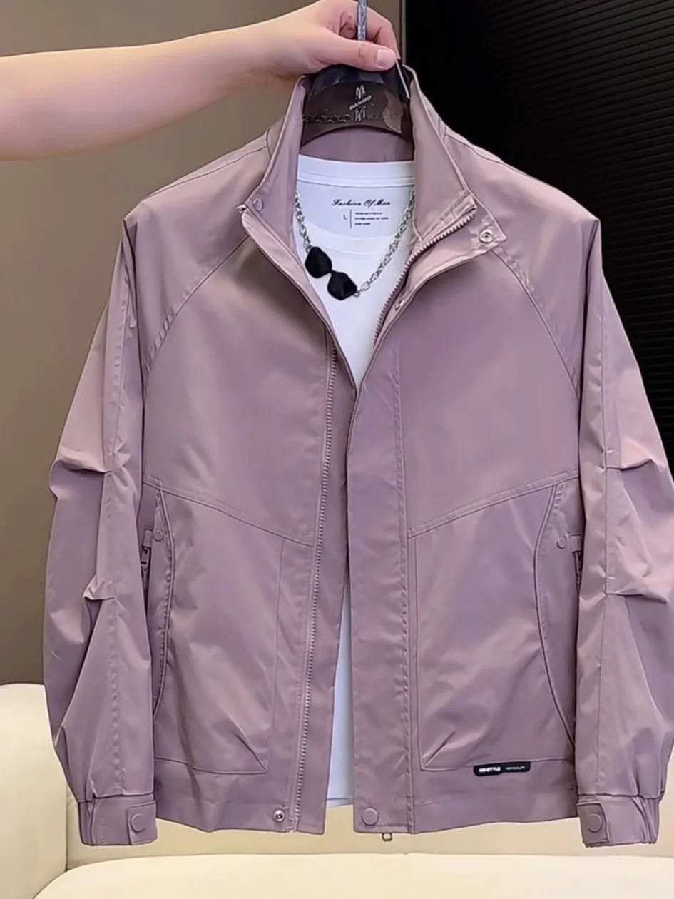 

Мужская повседневная куртка с воротником-стойкой, весна 2024, модная универсальная рабочая одежда с деталями, верхняя одежда Haome Sli