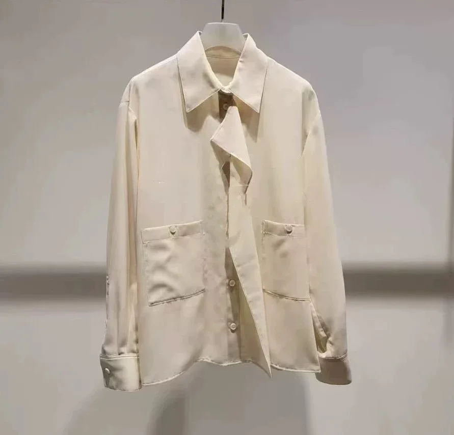 

Лимонный сыр KUH25 Осенний шерстяной длинный воротник-свек Прозрачный дизайн Два цвета для поездок на работу Свободный крой для женщин ...